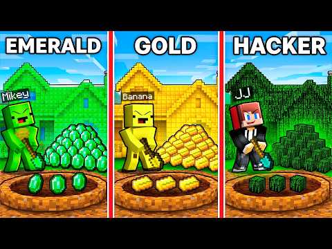 JJ vs Banana Kid vs Mikey : TREASURES Mine Battle in Minecraft ! - Maizen