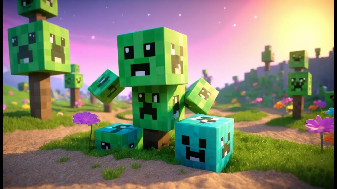 Minecraft Baby Creeper Perdió su Bloque AV1 | Rimas Infantiles y Canciones para Niños