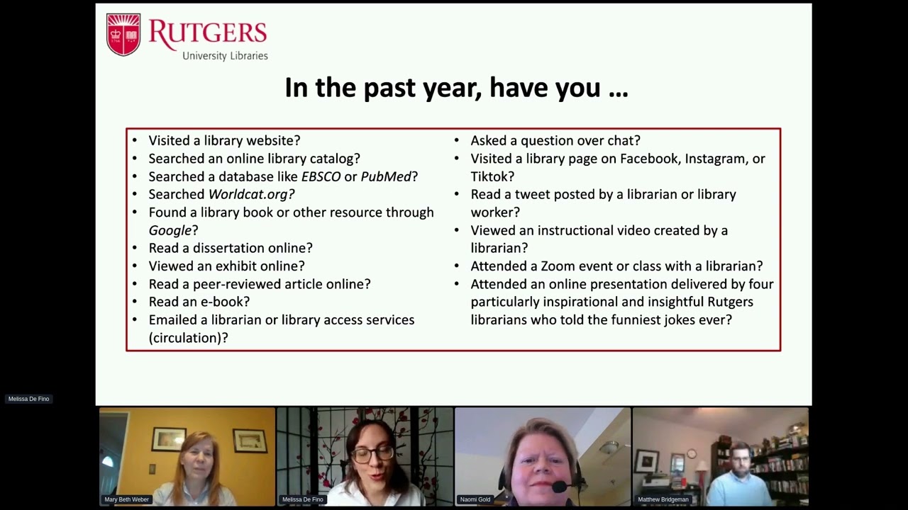 Future of Librarianship 21st Century Hybrid Libraries - Melissa De Fino - Matt Bridgman