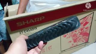 unboxing Sharp TV 45 inches