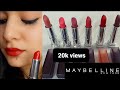 MAYBELLINE creamy  matte lipstick swatches and review|rs150 to 250|amazing discounts|amazon haul