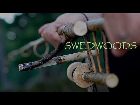 Bushcraft Fishing Rod and Spinning Reel made in the Woods