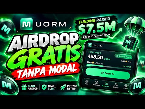 AIRDROP GRATIS TANPA MODAL FUNDING RAISED $7.5M UORM PROJECT!!