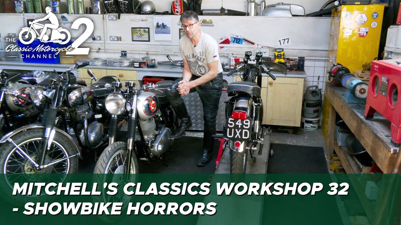 Traditional Motorbike Workshop Vlog 32 – showbike horrors – patrons beware!
