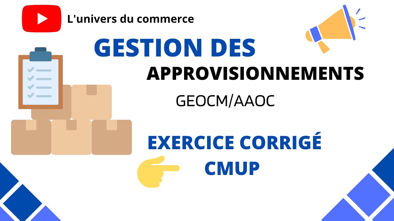 CMUP après chaque entrée : exercice +correction