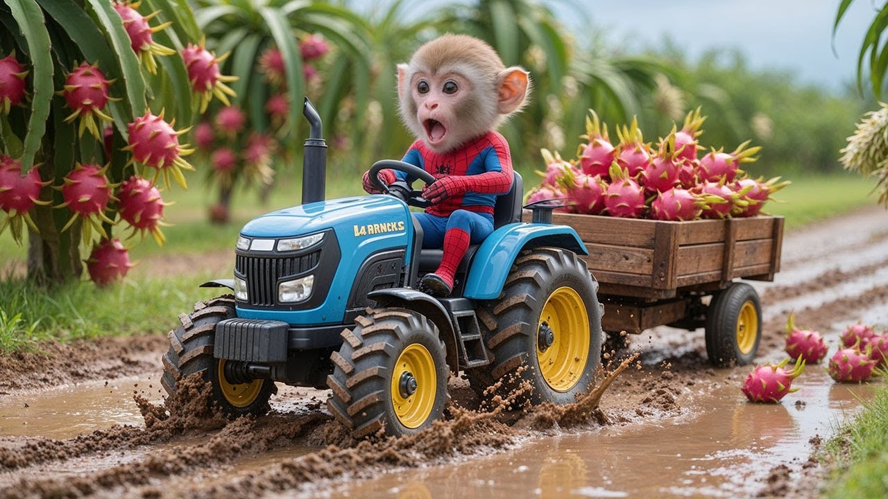 Monkey Min Digs a Water Channel to Save the Drought Farm… But a Wild Hippo Attacks!