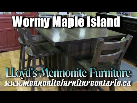 Mennonite Kitchen Island and Chairs, Mennonite Furniture Gallery Vaughan Ontario.