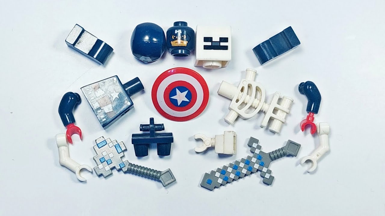 LEGO CAPTAIN AMERICA AND LEGO SKELETON MINECRAFT | BUILD LEGO