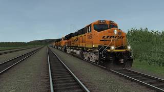 (Open Rails) BNSF Freight Train run from Everett Yard to West Goldbar in GE ES44AC locomotive!