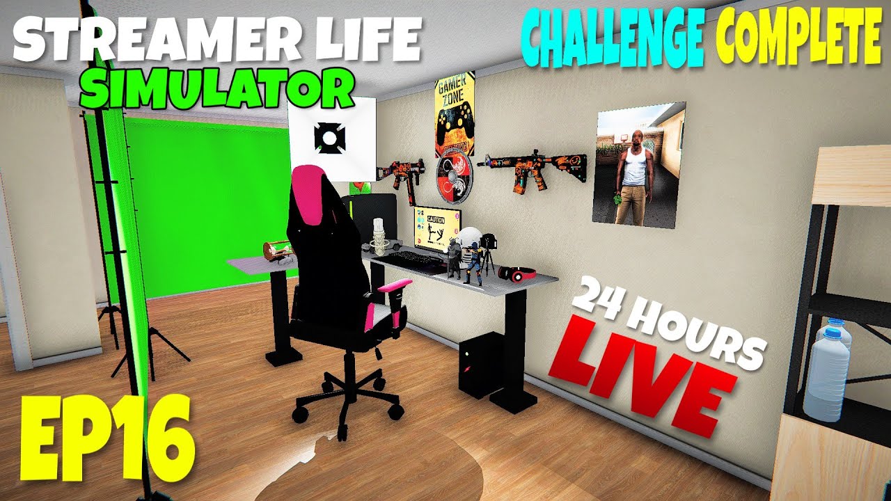 I COMPLETED 24 HOURS LIVE STREAM STREAMER LIFE SIMULATOR IN HINDI EP16 GAMEPLAY FLYNN GAMERZ