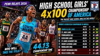 EDWIN ALLEN GIRLS WIN 4x100 CHAMPIONSHIP OF AMERICA 🇯🇲🔥 | Penn Relays 2026