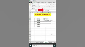 Decimal To Roman Numbers in Excel | Muabi Design