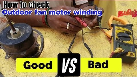 How to check the  Ac outdoor fan motor winding  Ok or not ok  using multimeter/ tricks#tamil