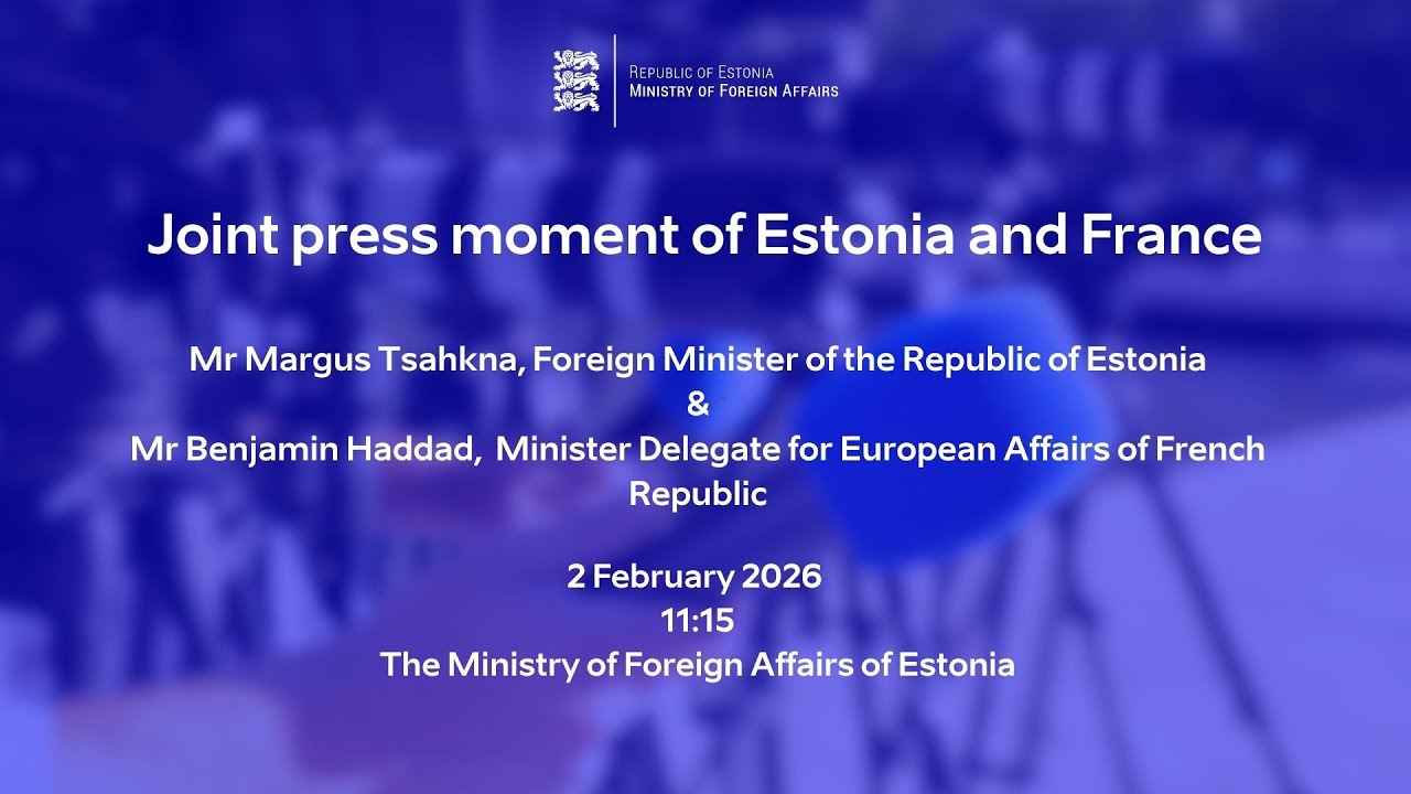 Joint press moment of Estonia and France. 02.02.2026 Tallinn, Estonia