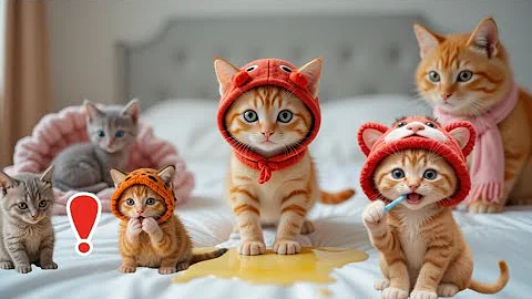 The family next morning people found Milo sleeping peacefully a tiny smile on his face #cat #cute 