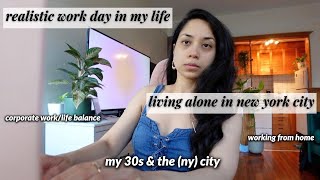a *realistic* work day in my life living alone in new york city in your 30s (business analyst wfh)