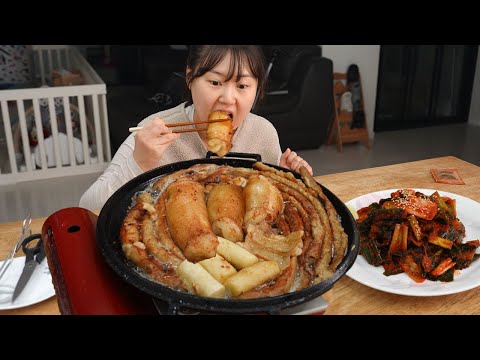 한우 대창, 곱창 통으로 먹어보자! 매콤한 대파김치와 함께 먹방 통대창은 처음 먹어보는건데 맛있네요..?😋MUKBANG