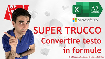 EXCEL 365 – TRUCCHI E SEGRETI: 📒LAMBDA oltre ogni limite: Convertire testo in formule (VALUTA.TESTO)