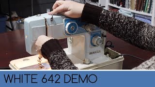 White 642 Domestic Sewing Machine Demonstration and Review