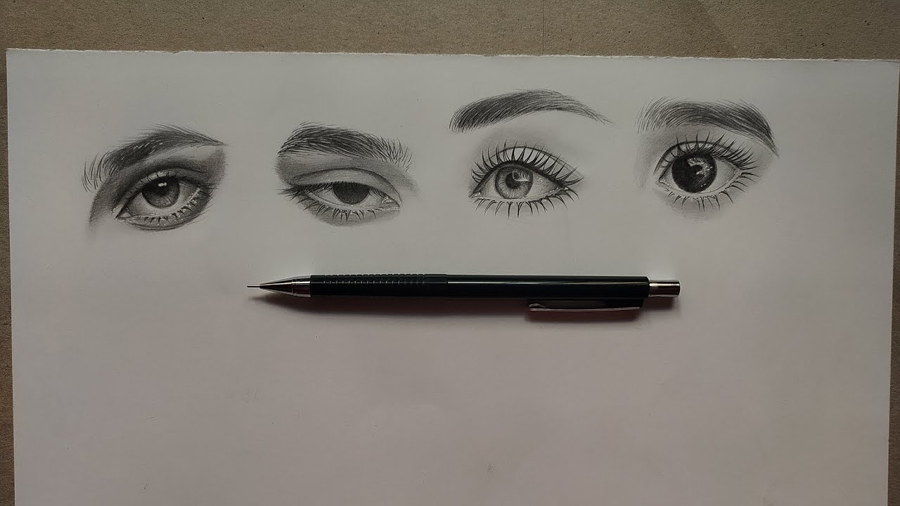 Eye Drawing Practice for Beginners|Day 4|SketchwithSneha #artpractice # ...
