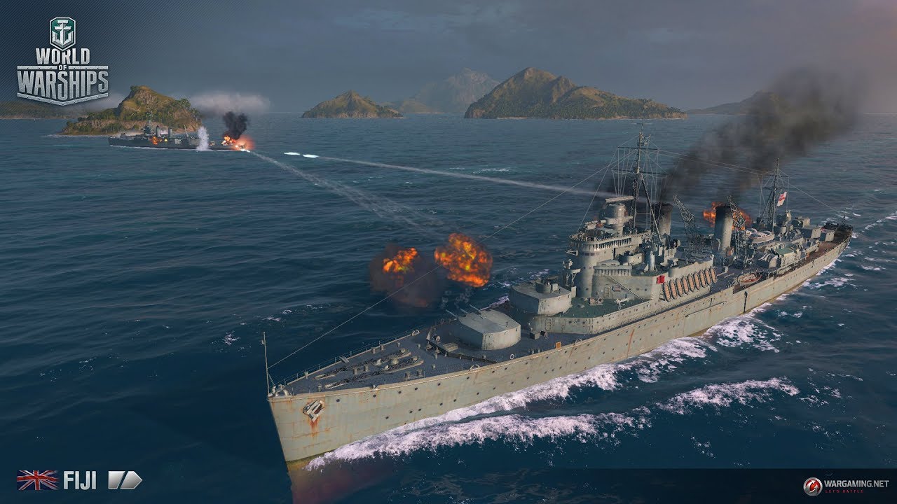 WOWs Blitz. Обзор крейсера Британии Fiji.