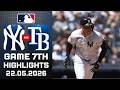 New York Yankees Vs Tampa Bay Rays Game 7th Highlights May 22, 2026 MLB Season 2026