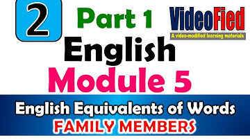 English 2 Module 5 - English equivalent of words