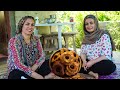 Making donuts in the village house homemade doughnuts recipe  county life in iran
