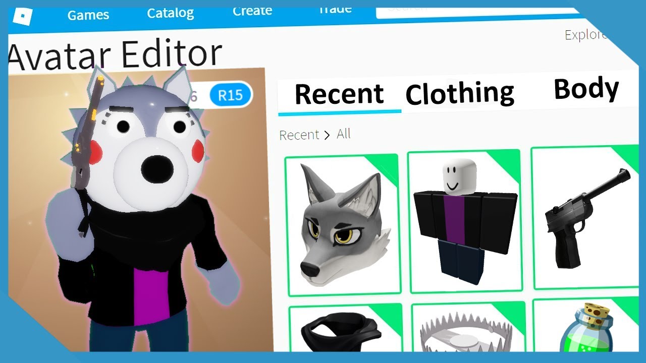 Pretending To Be Fake Willow The Wolf In Roblox Piggy Youtube - roblox wolf cat