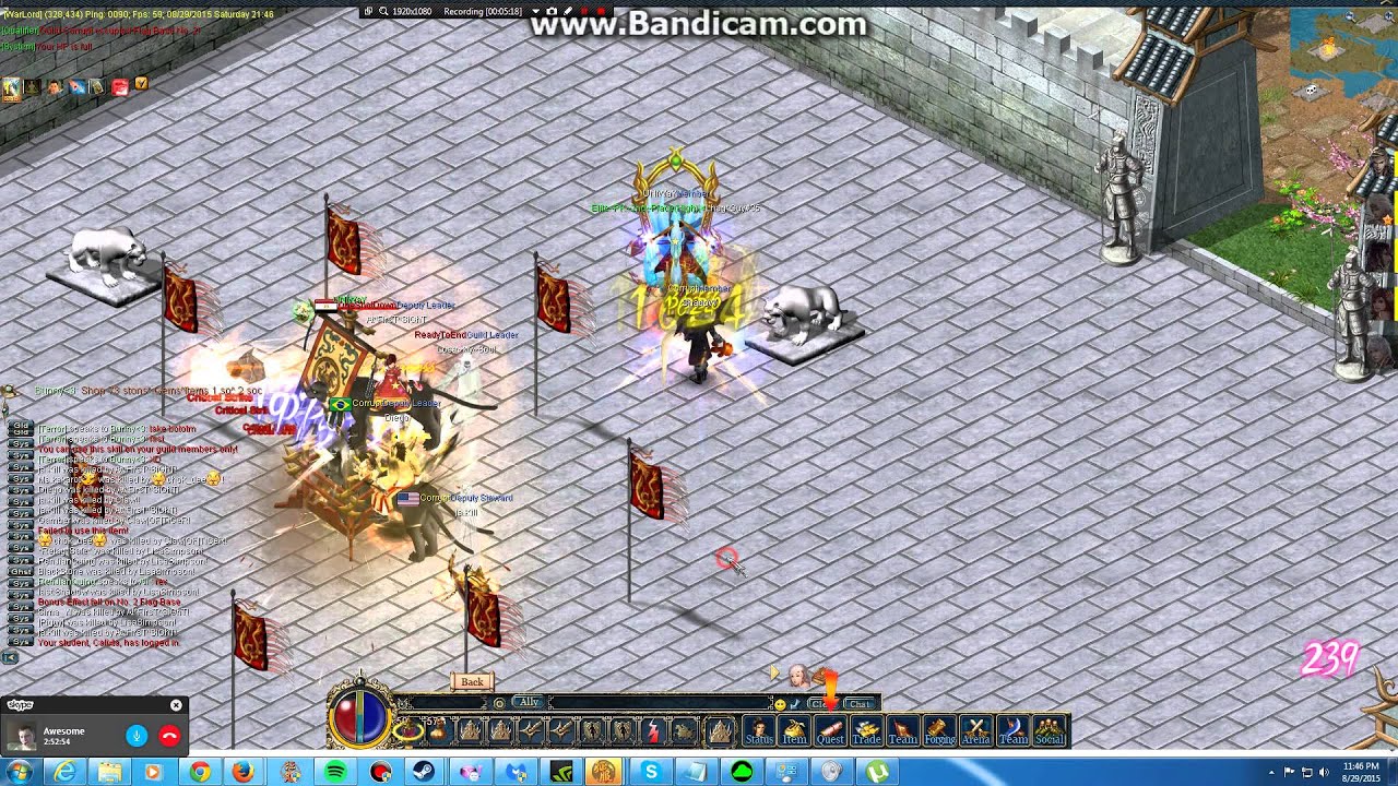 Conquer Online Warlord Server CTF 8/29/15 Part 5