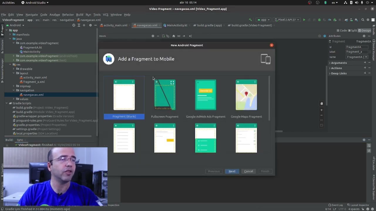 Android Studio | Veja nesse vídeo como escolher qual Fragment irá abrir ...