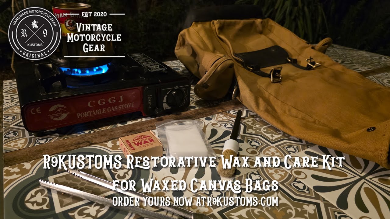 Canvas Wax & Care for R9KUSTOMS Sissybar Bag Roltop Pannier Swingarm Bag 