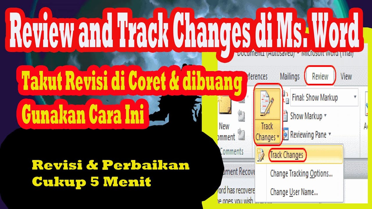 Cara Menggunakan Track Changes - YouTube