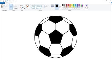 How to draw Soccer Ball on your computer using Ms Paint | Ms Paint Tutorial.