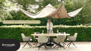 Madison Topline Parasol Rectangle 400X300 Cm Nederlandstalig