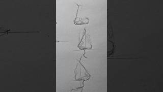 How To Draw Nose 3/4 view #drawingtutorial #shorts