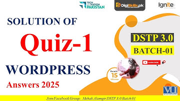 digiskills wordpress quiz 01 solution (DSTP 3.0 Batch 01)