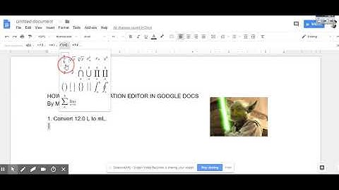 Using Equation Editor in Google Docs
