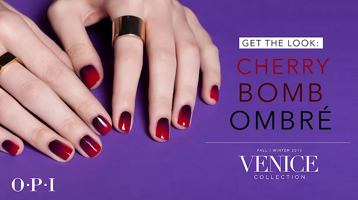 OPI Venice Collection Nail Art | Cherry Bomb Ombre