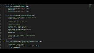 sort an array using recursion