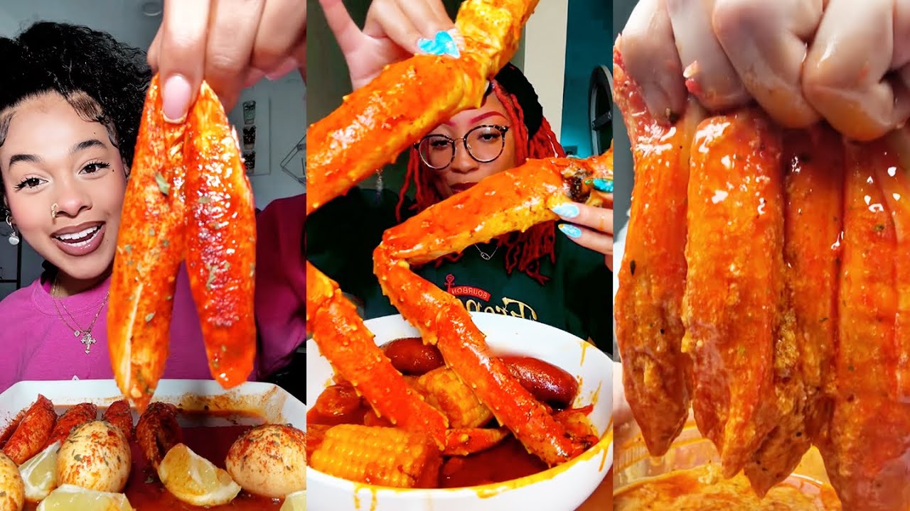 YUMMY Foods Mukbang | Imitation Crab, King Crab, and More TikTok Eats!