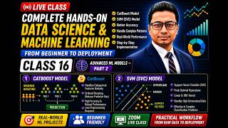 Class 16 | Advanced ML Models – Part 2 | CatBoost & SVM Explained | Step-by-Step