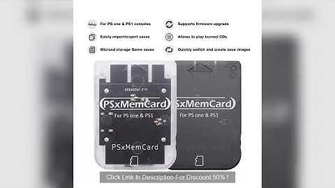 Bitfunx Psxmemcard PS1 Memory Card for SONY Playstation 1 PS One Console Save Game Data