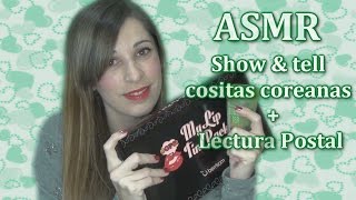 ASMR spanish show & tell Korean products / whispered reading