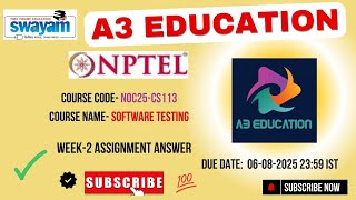 NPTEL Software Testing Week 2 Assignment Answers | NOC25-CS113 | IIIT Bangalore | 2025