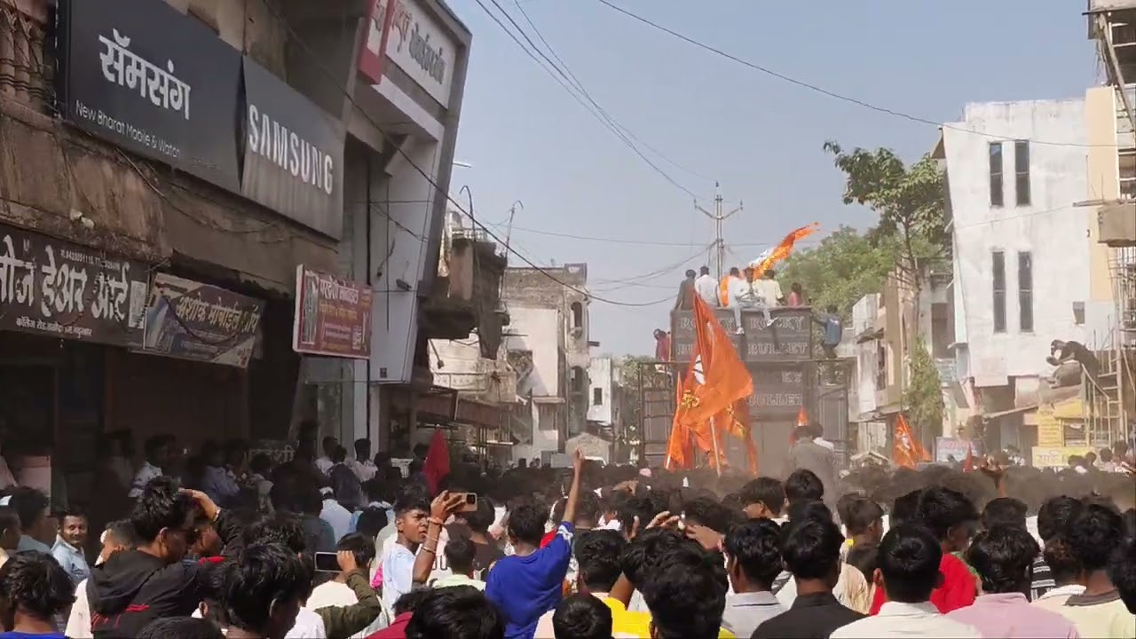 💥Rocky Bullet..  🎹 NewTone.. Shivsena Reli At Taloda..