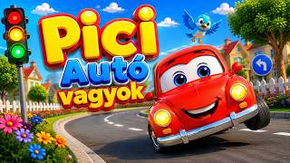 🚗Gurul a Piros Autó vidáman | Magyar Autós Mese óvodásoknak 