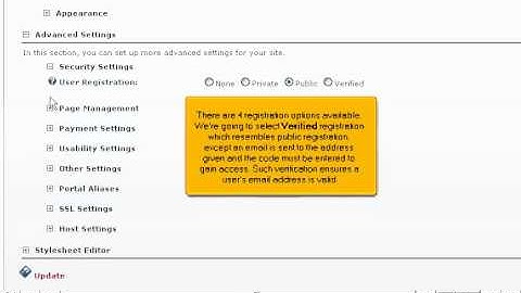 How to change registration options in DotNetNuke - DotNetNuke Tutorials