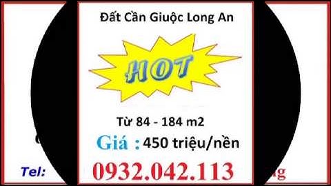 Bán Đất Mỹ Dinh Long An,My Dinh Cần Giuộc- 0932.042.113