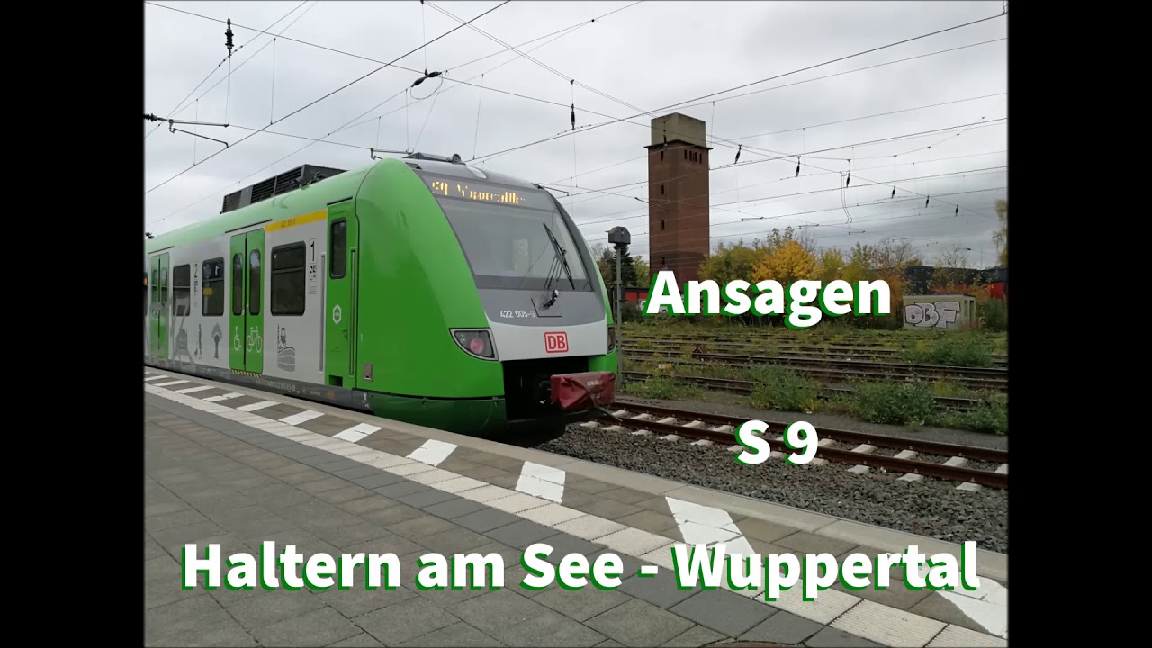 [S-Bahn Rhein-Ruhr] Ansagen S9 Haltern am See - Wuppertal Hbf